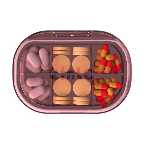 Compartments Pill Dispenser Easy Fill Pill Holder Medicine