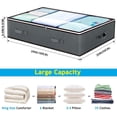 thumbnail image 4 of GRAREND Under Bed Storage Bags, Closet Organizer for Clothes, Shoes, Pillows, Blanket Storage- 2Pcs, 4 of 7