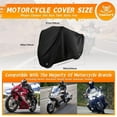 thumbnail image 5 of Motorcycle Cover Waterproof Sun with Lock-Holes & Storage Bag Heavy Duty Material, Fits up to 104" Harley Davison and All Motors (Black-XL-96 inch), 5 of 8