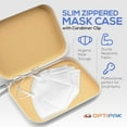 thumbnail image 2 of OptiPak Face Mask Storage Case - Slim Mask Case Holder - Mask Container 3 Pack, Red, 2 of 8