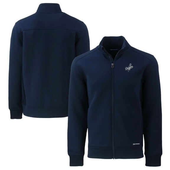 Men's Cutter & Buck Navy Los Angeles Dodgers Big &Tall Roam Eco Recycled Full-Zip Jacket
