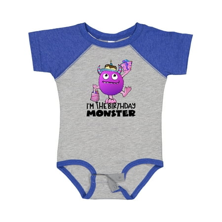 

Inktastic I m the Birthday Monster- Purple Gift Baby Boy or Baby Girl Bodysuit