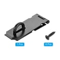 thumbnail image 3 of Unique Bargains 4 Inch Padlock Latch, Stainless Steel Barn Door Security Padlock Hasp Lock Latch, Black, 3 of 6