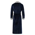 thumbnail image 5 of HBFAGFB Bathrobe Men Fall and Winter Leisure Padded Thickened Long Robe Pajamas Homewear Navy Size L, 5 of 5