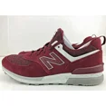 thumbnail image 4 of New Balance 574 Sport Running Shoes Sneakers Burgundy Suede Mens Size 12, 4 of 6