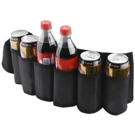 Porte Canette Bière – Gilet Ceinture 12 Poches, Tissu Oxford 600D, Poche Intérieure, Pour BBQ, Camping, Randonnée
