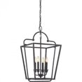 thumbnail image 1 of Quoizel Ridge Manor Cage Chandelier with 4 Lights in Mottled Black, 1 of 6