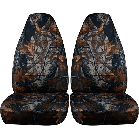 Fits 2004-2012 Chevy Colorado/GMC Canyon Camo Bucket Seat Covers:Gray Real Tree