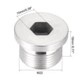 thumbnail image 2 of Tapón ciego de cabeza hexagonal interna con brida - M22 x 1.5 Conexión de tubo de acero inoxidable, 2 of 3