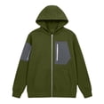 thumbnail image 2 of HomeDM Sweatshirt for Women Long Sleeve Full-Zip Hooded with Pocket Color Block Casual Outerwear, 2 of 8