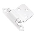 thumbnail image 1 of Hickory Hardware P143-W 3/8-Inch Offset Surface Self-Closing Hinge, White, 1 of 5