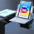 thumbnail image 7 of Keyboard Case for iPad 10th Generation 2022, iPad 10 Case with Keyboard, Rotating Clear Back Cover with Pencil Holder and Detachable Round Keys Keyboard for 2022 Release A2696 A2757 A2777, 7 of 7