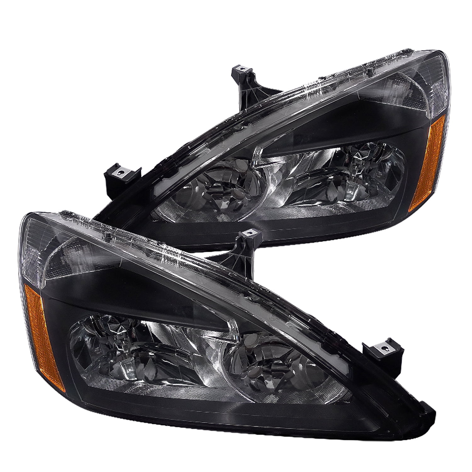 SpecD Tuning Jdm Black Headlights for 20032007 Honda Accord Lx Ex