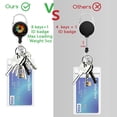 thumbnail image 3 of ID Badge Holder with Breakaway Lanyard, Retractable Badge Reel Clip, Lanyards for Hard Vertical ID Card Holders for Office, School, Teachers, - Rainbow Daisy, 3 of 6