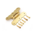 thumbnail image 6 of Renovators Supply 3/8" Offset Door Hinges Scalloped Flush Cabinet Hinges 1.75 x 3.5 x 3 in. Polished Solid Brass Cabinet Door H Hinges Brass Interior Door Hardware, 6 of 7