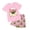 Pink, variant on Duqingm Summer Girls Girls 2 Piece Outfits Little Girls Clothes T-shirt Shorts with Cute Summer Girl Clothes Set Light Pink,6-7 Years