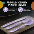 thumbnail image 5 of Exquisite Disposable Knives - 200 Lavender Plastic Knives - Lavender Party Supplies, 5 of 8