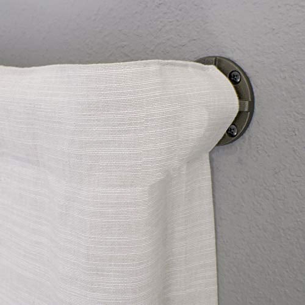 1" DECOPOLITAN INDUSTRIAL DRAPERY ROD SET DARK BRONZE 18-36"