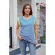 thumbnail image 4 of Camisetas Básicas de Verano para Mujer, Camisetas Casuales Sin Mangas, Camisetas Sueltas, Talla L, Verde Polvo, 4 of 8