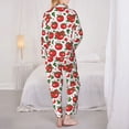 thumbnail image 6 of Goofa Hand Drawn Tomatoes Printed Women’s 2 Piece Pajama Set Super,Pajamas Women's Long Sleeve Sleepwear Soft Button Down Loungewear Pjs Lounge Set Nightwear-X-Large, 6 of 9