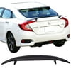 Ikon Motorsports Compatible with 2 Post Universal Rear Trunk Spoiler Wing Gloss Black ABS
