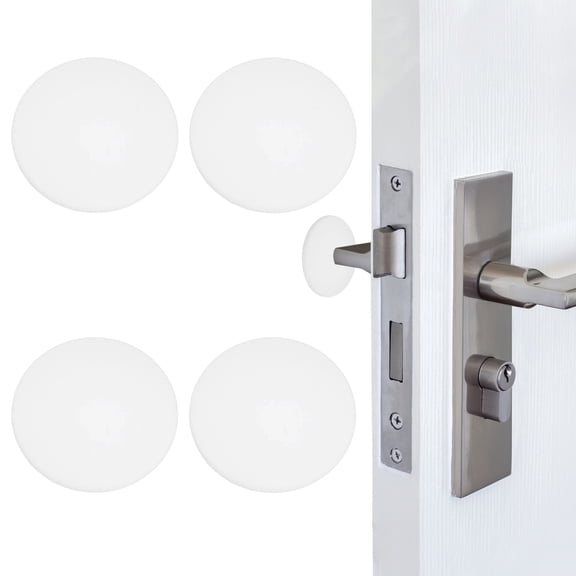 4 Pcs 2 Inch Door Stoppers for Wall Protector Silicone Door Knob Bumpers White
