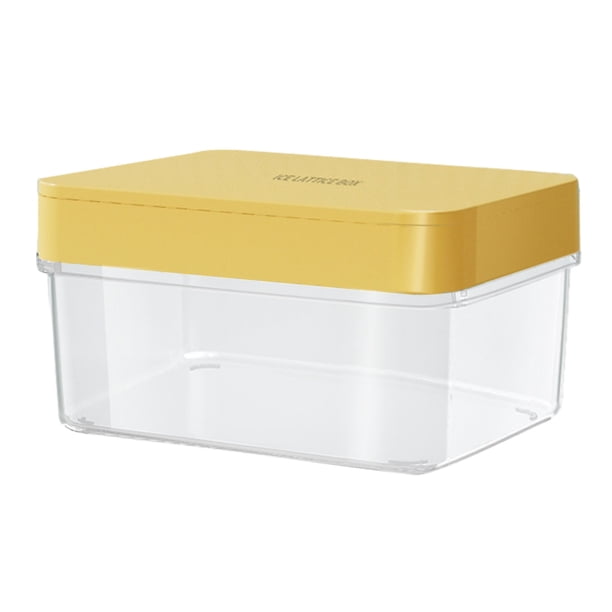 Yhmxh Utensilios de cocina Compartimento de hielo multifuncional, bandeja para cubitos de hielo con tapa, bandeja para 35 cubitos de hielo, gran capacidad, fácil de prensar, apto para congeladores.