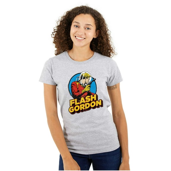 Flash Gordon Vintage Space Comic Hero Women's T Shirt Ladies Tee Brisco Brands S