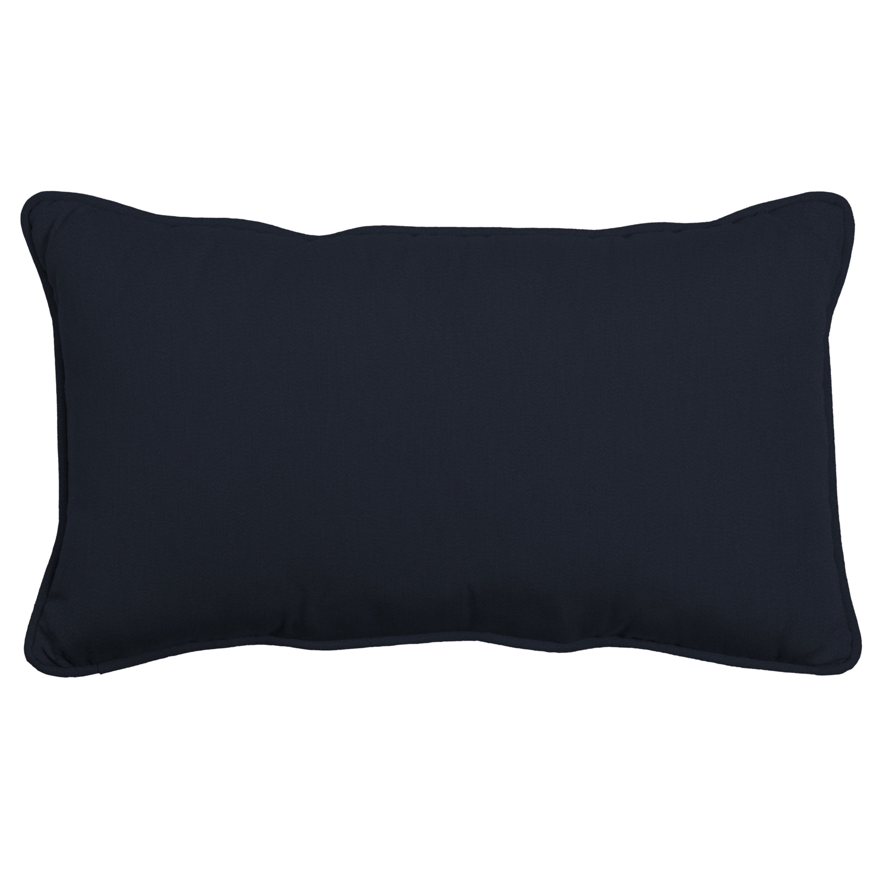 Arden Selections Oasis Outdoor Lumbar Pillow 14 x 24, Classic Navy Blue