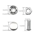 thumbnail image 4 of Auto Electric Car Motorbike Universal License Plate Holder Fixing Screws Stainless Steel Anti-theft Security Bolts Buckle Cap, 4 of 5