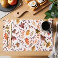 thumbnail image 2 of Pumpkin Fall Placemats Set of 2, Thanksgiving Orange Leaf Non-Slip Place Mats Washable Table Mats for Kitchen Dining Table Decorations Indoor/Outdoor, 2 of 9