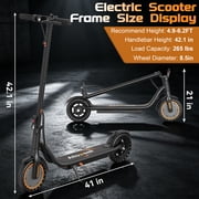 Alloweek AW02T Electric Scooter for Adults 8.5 Solid Tire 19.9 mph 350W Motor 23 Miles Range Iron Frame Foldable Commuting E Scooter with LED Lights