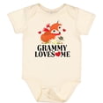 thumbnail image 3 of Inktastic Grammy Loves Me Woodland Fox Girls Baby Bodysuit, 3 of 5