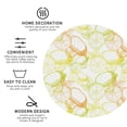 thumbnail image 3 of Honeii Lemon Potatoes print Leather Coaster Set of 4, ideal for safeguarding your furniture from drinks spills and effortless cleanup-Round Shape, 3 of 6