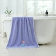 thumbnail image 2 of Xuniizn Bath Towel and Wash Cloths Set: Cartoon Animal Water Pattern Bath Towel 70x140Cm, 100%Polyester, Highly Absorbent & Fade Resistant, 2 of 7