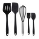 thumbnail image 1 of Juego de utensilios para hornear, juego de espátula de silicona de 5 piezas - Juego de utensilios de cocina para cocinar, negro, 1 of 5