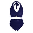 thumbnail image 6 of Afdoent Bikini Sets For Women High Waisted Push Up Two Piece Swimsuits Vintage Retro Ruched Print Bikini Set Vintage Swimwear, 6 of 7