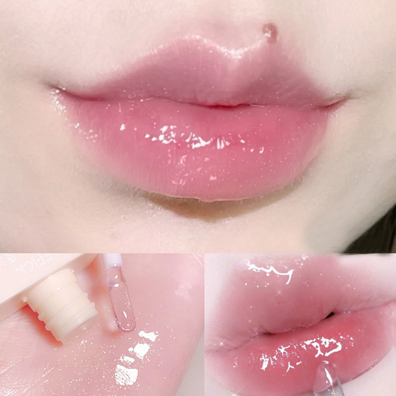 light pink lip oil