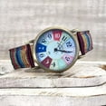 thumbnail image 2 of FOR WOMEN WITH MULTICOLOUR RAINBOW PATTERN Watch for Elderly Women for Women All for Men Light up for Women for Women with Numbers Ladies Watch with Light Mens Watch Large Face Camping Watch 20mm, 2 of 9