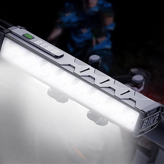 WOLFWAY Bike Lights, 8 LED 3000 Lumen Bicycle Light with 4 Modes, 10000mAh USB Rechargeable Bike Light, Bike Headlight with Digital Power Display