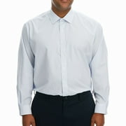 Big & Tall Haggar Premium Comfort Wrinkle Resistant Dress Shirt Color: White Blue Stripe Size: 18.5 34/5B