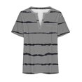 thumbnail image 5 of Frostluinai Plus Size Shirts for Women V Neck Striped T Shirts Short Sleeve Color Block Tunic Tops Casual Loose Blouses Soft Tees Clearance, 5 of 5