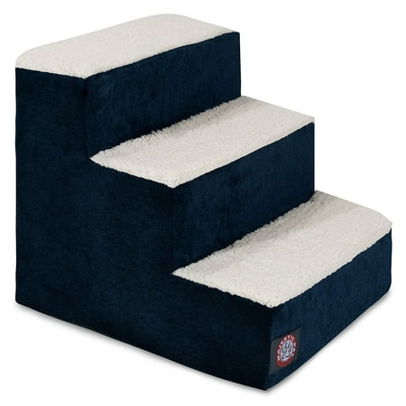 UPC: 0788995675181 | Majestic Pet Villa Pet Stairs 3 Steps Navy Machine Washable Removable Cover 18  x 16  x 15