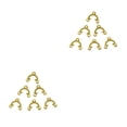 thumbnail image 1 of Guardoinrt Superbe Filigrane 3 Trous Connecteur Menuisier Bijoux Bricolage Résultats Or 2Set, 1 of 6
