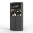 thumbnail image 5 of Palace Imports 100% Solid Wood 32" Pantry Cabinet, Solid Wood Doors, Gray, 5 of 7