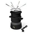 Beautiful 3 Qt Electric Fondue Set with Bonus 2 qt Ceramic Pot, Black