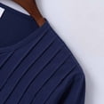 thumbnail image 6 of qucoqpe Men's Summer Linen Pullover Tops Trendy V Neck Pleated Front Loose Fit Long Sleeve Tee Shirts, 6 of 8