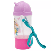 ZAK Disney Princess Rock N Sip Snack Canteen Water Bottle with Strap 13oz