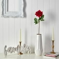 thumbnail image 2 of Nearly Natural 20" Rose Artificial Flower (Set of 6), Red, 2 of 3