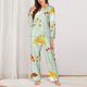 thumbnail image 2 of Fotbe Mushroom Bee Conjunto de Pijama de Manga Larga para Mujer con Estampado, Ropa de Dormir de 2 Piezas, Conjunto de Casa Suave y Cómodo con Bolsillos-X-Large, 2 of 7